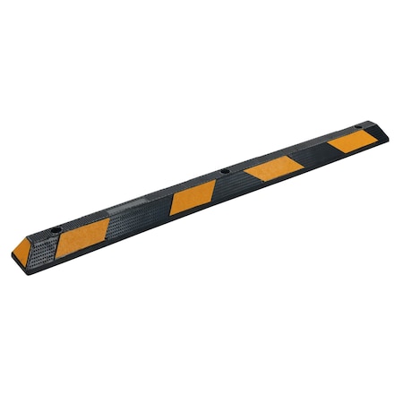 Vestil Car Stop, Rubber, 4 Height, 47.25 Length, 25, Black CS-33-BL-4
